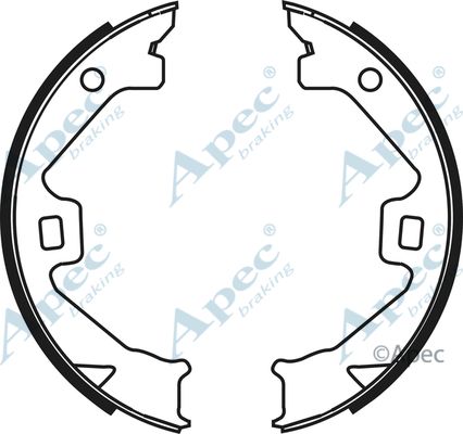 APEC BRAKING Комплект тормозных колодок, стояночная тормозная с SHU646